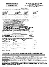 Đề thi thử Lớp 10 THPT môn Tiếng Anh lần 5 - Năm học 2019-2020 - Trường THCS Nga Trang